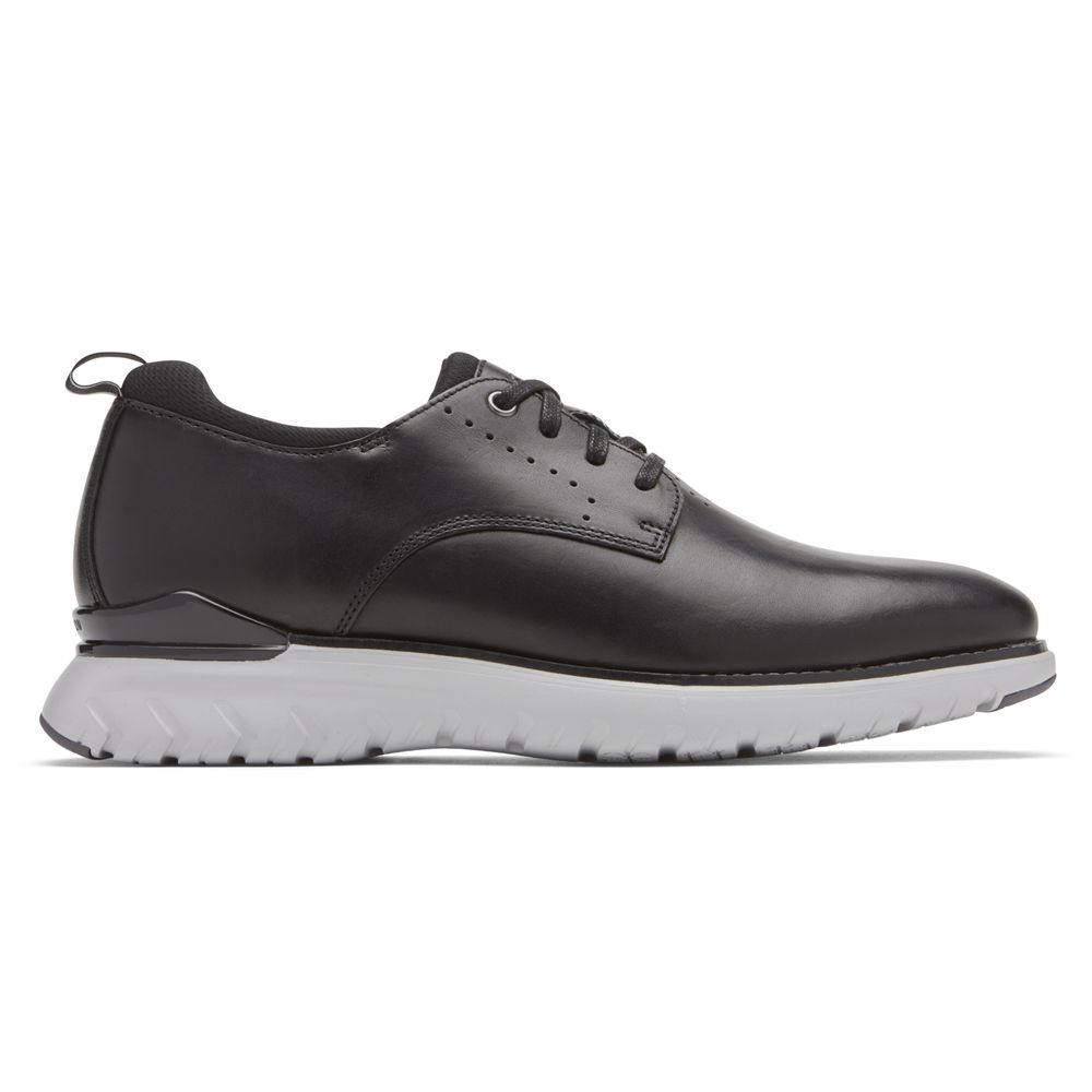 Pantofi Oxford Barbati Rockport Total Motion Sport Plain Toe Negrii - Romania 3401-PREIC